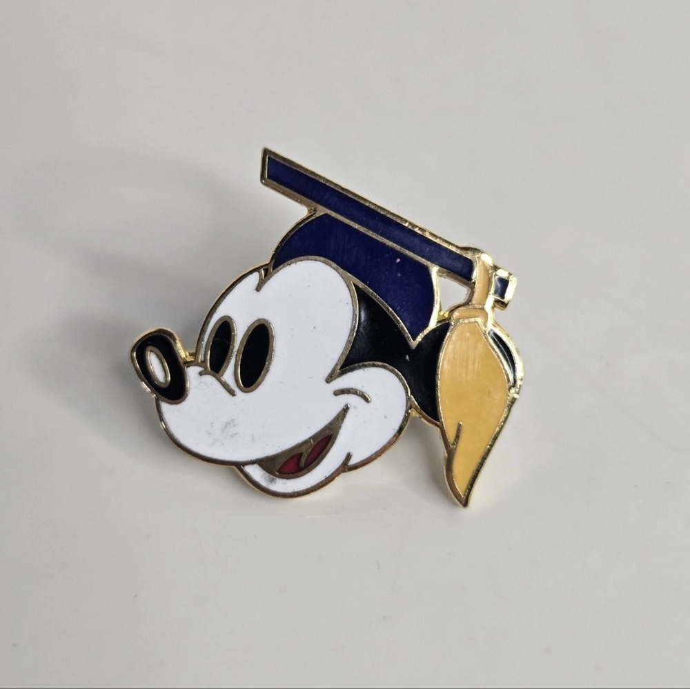 Disney Pin Walt Disney Institute Mickey Graduate Head Blue Cap Retired